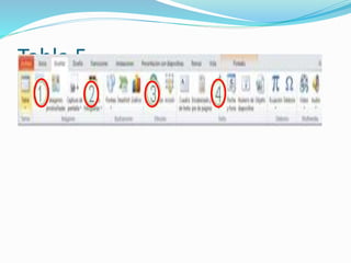 Tabla 5
 