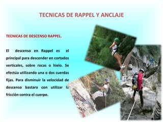 Anclajes Rappel Trabajo power point rescate vertical 12 | PPT