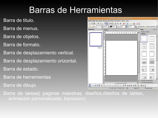 Barras de Herramientas Barra de titulo.