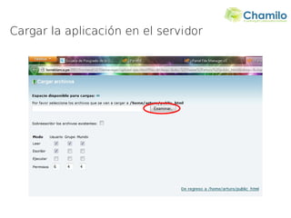 Cargar la aplicación en el servidor
 
