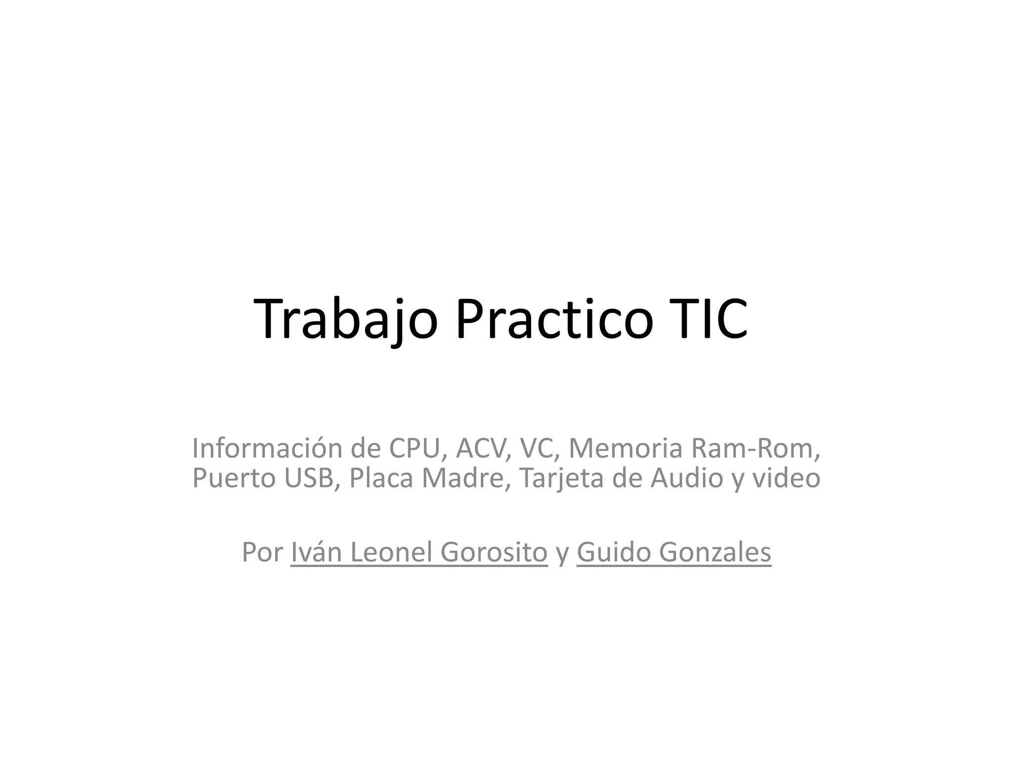 Trabajo practico tic | PPT