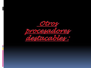  Otros procesadores destacables :