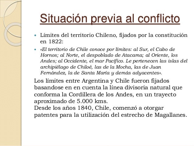 Problemas limitrofes entre Argenr¡tina y Chile