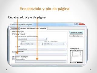 Encabezado y pie de página
Encabezado y pie de página
 