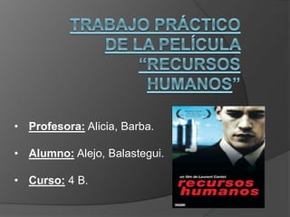 • Profesora: Alicia, Barba. 
• Alumno: Alejo, Balastegui. 
• Curso: 4 B. 
 
