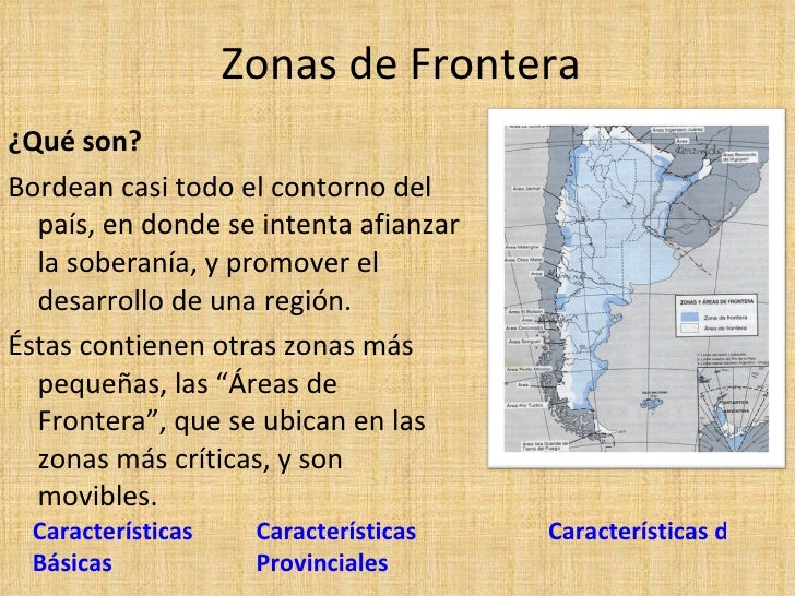 Zonas y Áreas de frontera de
