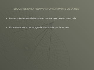 EDUCARSE EN LA RED PARA FORMAR PARTE DE LA RED  ,[object Object],[object Object]