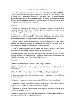 Trabajo Programadesalud