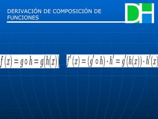 DERIVACIÓN DE COMPOSICIÓN DE FUNCIONES 
