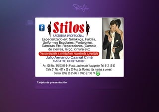 Tarjetadepresentación
Portafolio
 