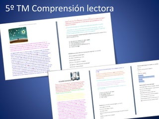 5º TM Comprensión lectora
 