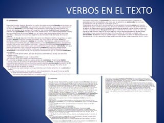 VERBOS EN EL TEXTO
 