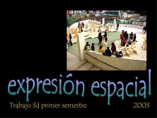 expresión espacial Trabajo 3d primer semestre  2003 
