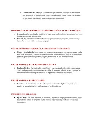 Trabajo sobre actividades para niños de 3 y 4 años | PDF