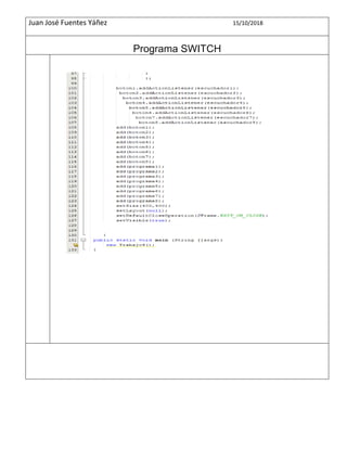 Juan José Fuentes Yáñez 15/10/2018
Programa SWITCH
 