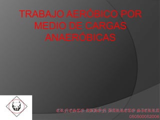 TRABAJO AERÓBICO POR
MEDIO DE CARGAS
ANAERÓBICAS
 