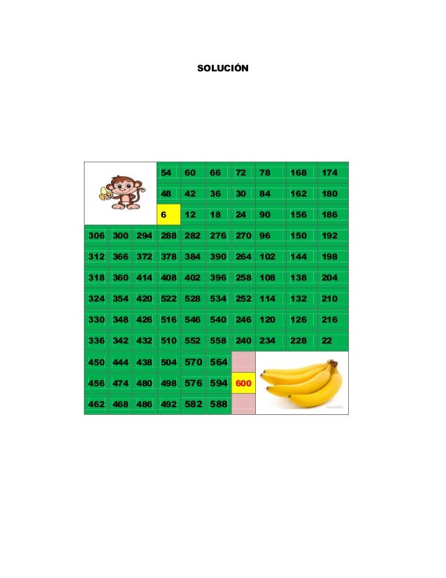 CONTAR DE 6 EN 6 HASTA EL 600