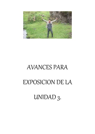 AVANCES PARA
EXPOSICION DE LA
UNIDAD 3.
 