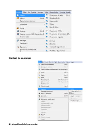 Control de cambios:

Protección del documento

 