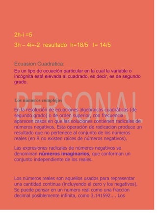 Trabajo semestral de matemáticas =)