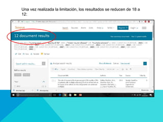 Una vez realizada la limitación, los resultados se reducen de 18 a
12:
 