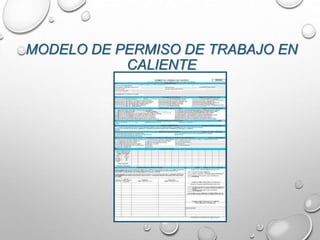 MODELO DE PERMISO DE TRABAJO EN
CALIENTE
 