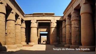 Templo de Khonsu. Sala hípetra.
 
