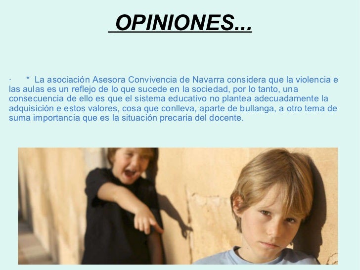 Trabajo sobre el acoso escolar o bullying