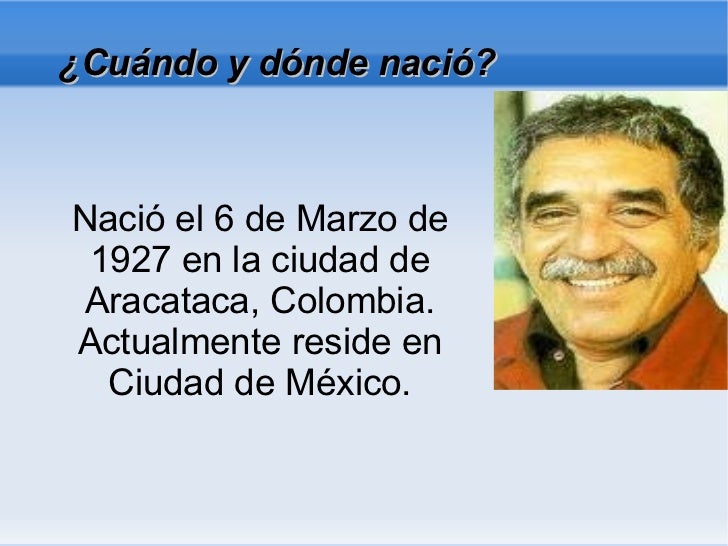 Trabajo sobre gabriel garcía márquez