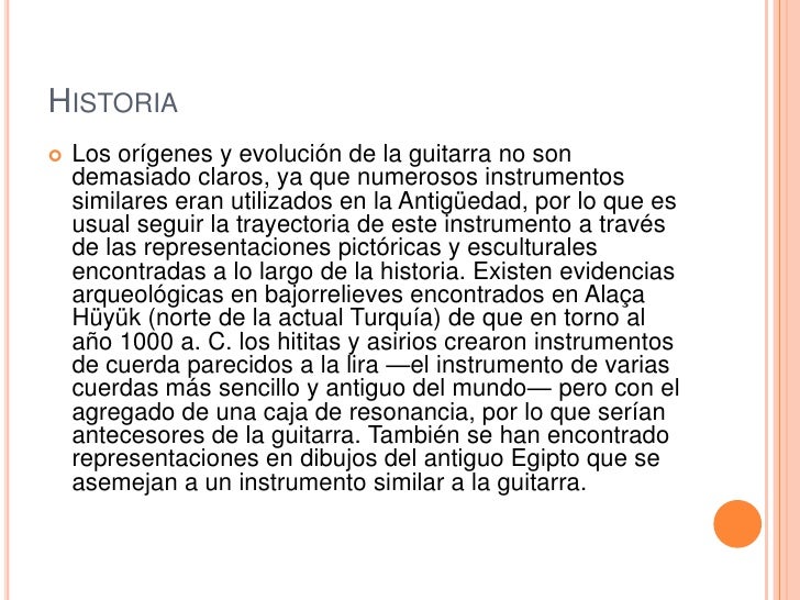 Trabajo sobre guitarra