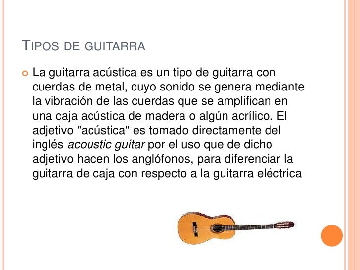 Trabajo sobre guitarra
