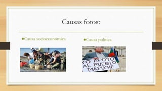 Causas fotos:
●Causa socioeconómica ●Causa política
 