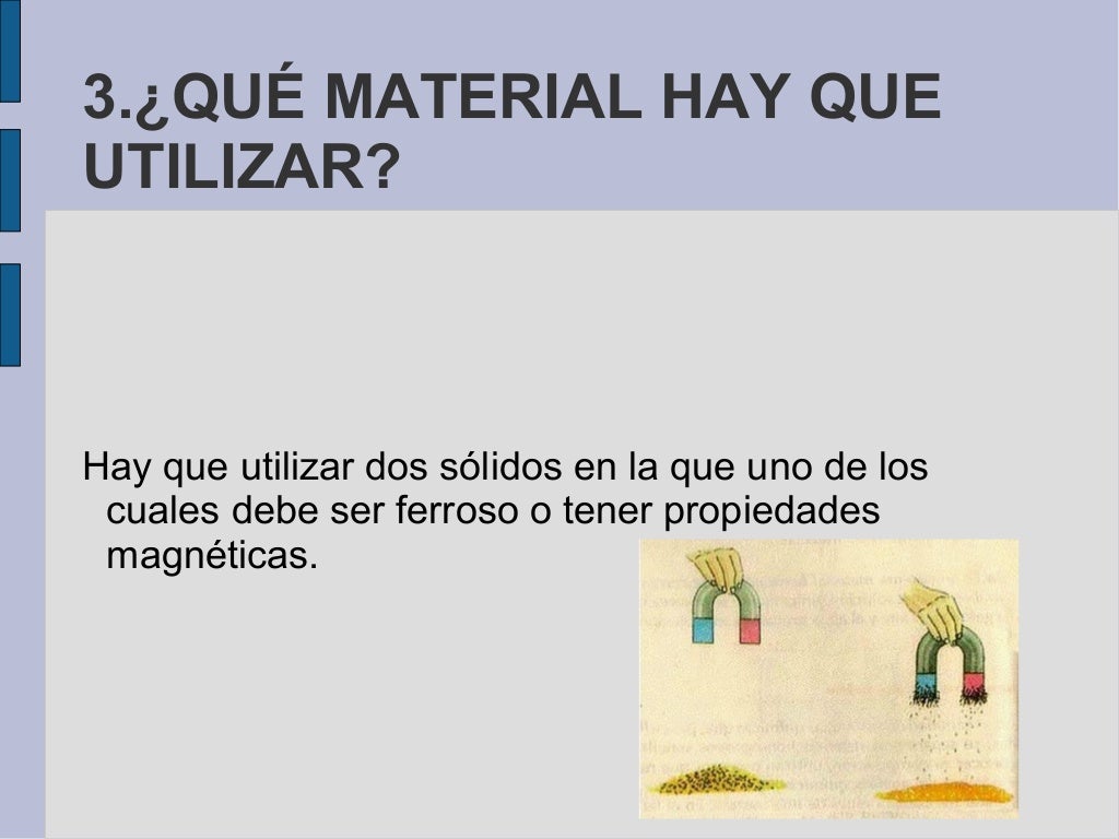 Trabajo sobre la separación magnética