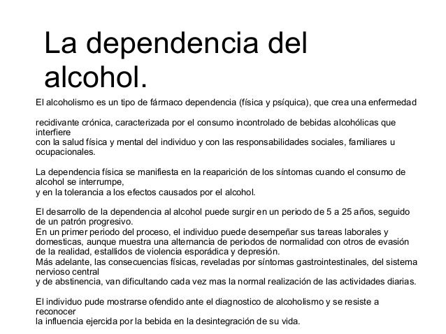 El papel de los factores en el desarrollo del alcoholismo
