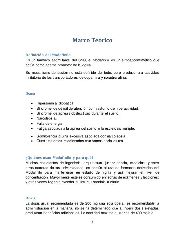 Tableta de modafinilo