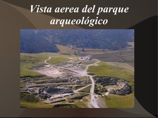 Vista aerea del parque
     arqueológico
 