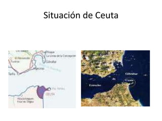 PoblaciónSegún datos de 2009, la población de Ceuta es de 78.674 habitantes y la densidad de 4.252,64 hab/km². Su territorio ocupa una extensión de 18,5 km², donde conviven cristianos, musulmanes, judíos y, en menor medida, hindúes. Las zonas urbanizadas se sitúan en el istmo y en parte del Campo Exterior. El centro urbano y los barrios más antiguos se localizan cerca del puerto y por la ladera del monte Hacho.