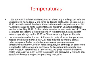Climograma Andalucía