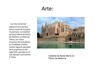 Mapa político de las Islas Baleares.