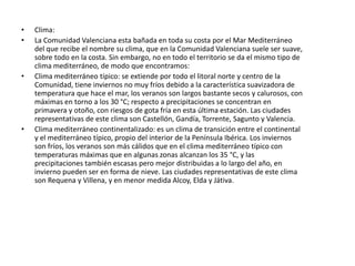 Mapa físico de la Comunidad Valenciana.