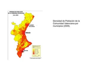 División administrativa:La Comunidad Valenciana está formada por las provincias de Alicante, Castellón y Valencia. Cada una de ellas es una entidad con personalidad jurídica propia y cuenta con autonomía para la gestión de sus intereses.Cada provincia está formada por municipios, que son entidades con personalidad jurídica plena. Gozan también de autonomía en la gestión de sus intereses, su gobierno y administración corresponde a los Ayuntamientos. La estructuración comarcal está prevista en el Estatuto de autonomía, pero no se ha aprobado una ley de demarcación comarcal..Aunque el comarcalismo ha sido una forma de estructura tradicional de la Comunidad Valenciana, la división comarcal de dicha propuesta es moderna, fruto de un intenso y también conflictivo debate que comenzó en los años 1960.