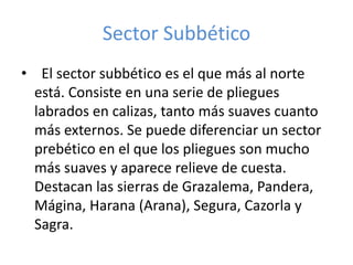 Sector Subbético