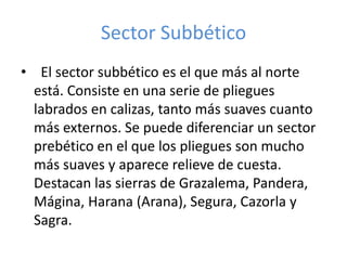 Sector Subbético<br />