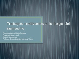 Penélope Karina Rubio Perales
Preparatoria no.4 UdG
Análisis económico
Profesor: Omar Alejandro Martinez Torres
 