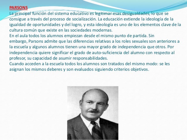 teorias sociologicas de la educacion