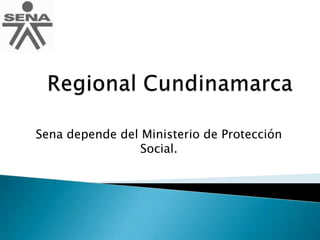 Regional Cundinamarca Sena depende del Ministerio de Protección Social. 