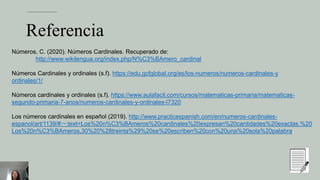 Números Cardinales en palabras | PPTX | Education