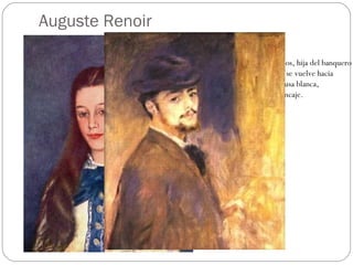 Auguste Renoir

                 Thérèse Berard, de trece años, hija del banquero
                  y diplomático Paul Berard, se vuelve hacia
                 el espectador vestida con blusa blanca,
                  gran lazo azul y cuello de encaje.
 