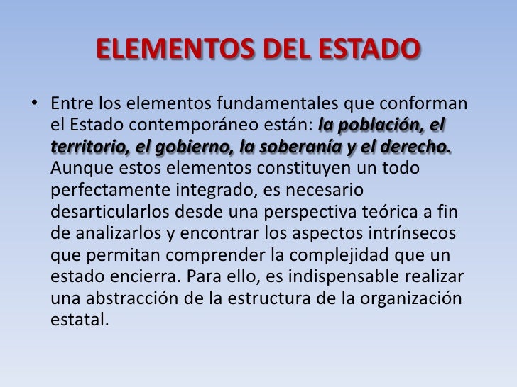 Teoria del Estado (Elementos del Estado) País Costa Rica