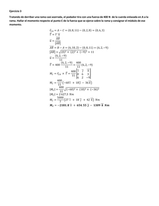 Modulo Rama 9 Trabajo terminado ejercicios estatica | PDF